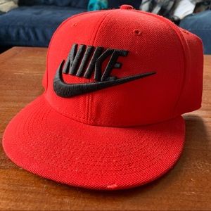 Nike Red and Black Snapback Hat